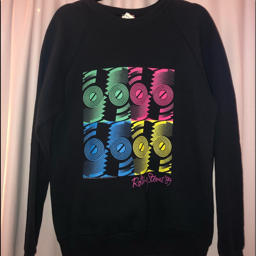 ORIGINAL vintage 1989 Rolling Stones Tour Crewneck